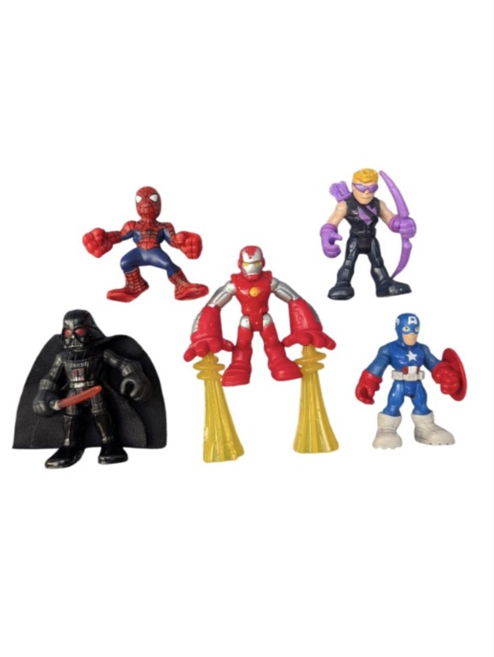 Assorted Playskool Mini Action Figures - Five Mini Action Figures
